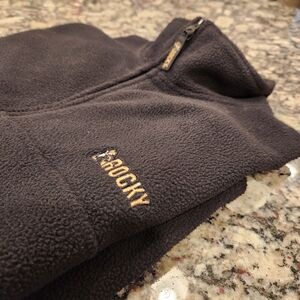 Rocky Black Soot Full Zip Embroidered Logo Polyester Fleece Jacket Men M